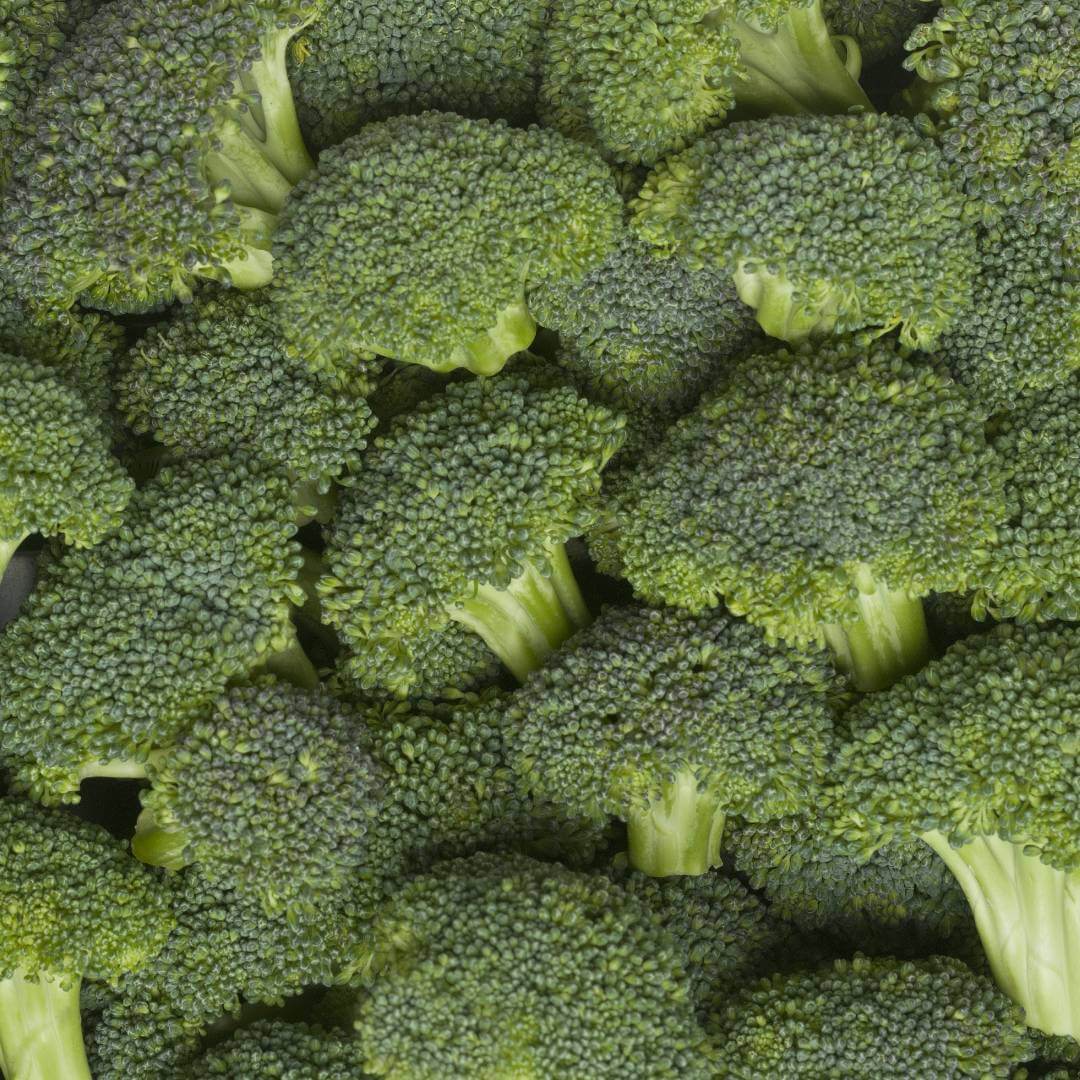 Cooked broccoli ready to serve