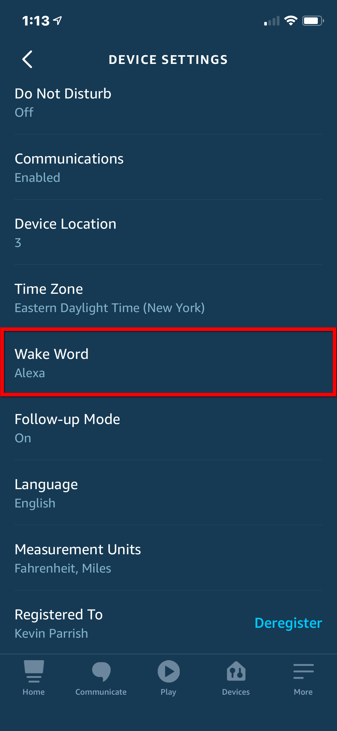 Guide on changing Alexa name